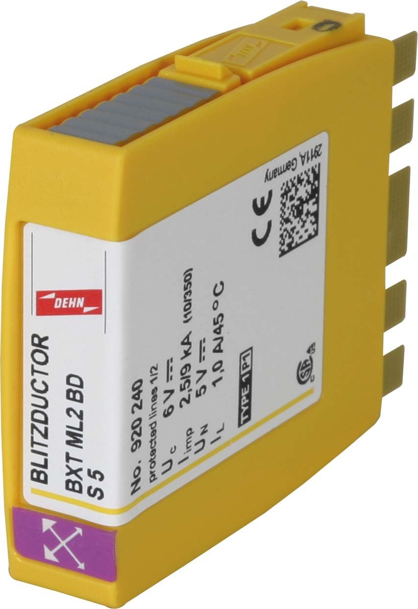 Dehn 920240 blitzductor xt-ml2-bd-s-5 évitez les pannes d'automates dues aux surtensions