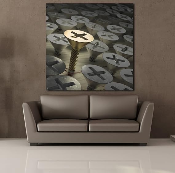3 Boyutlu Vida Modeli Kanvas Tablo 130x130cm