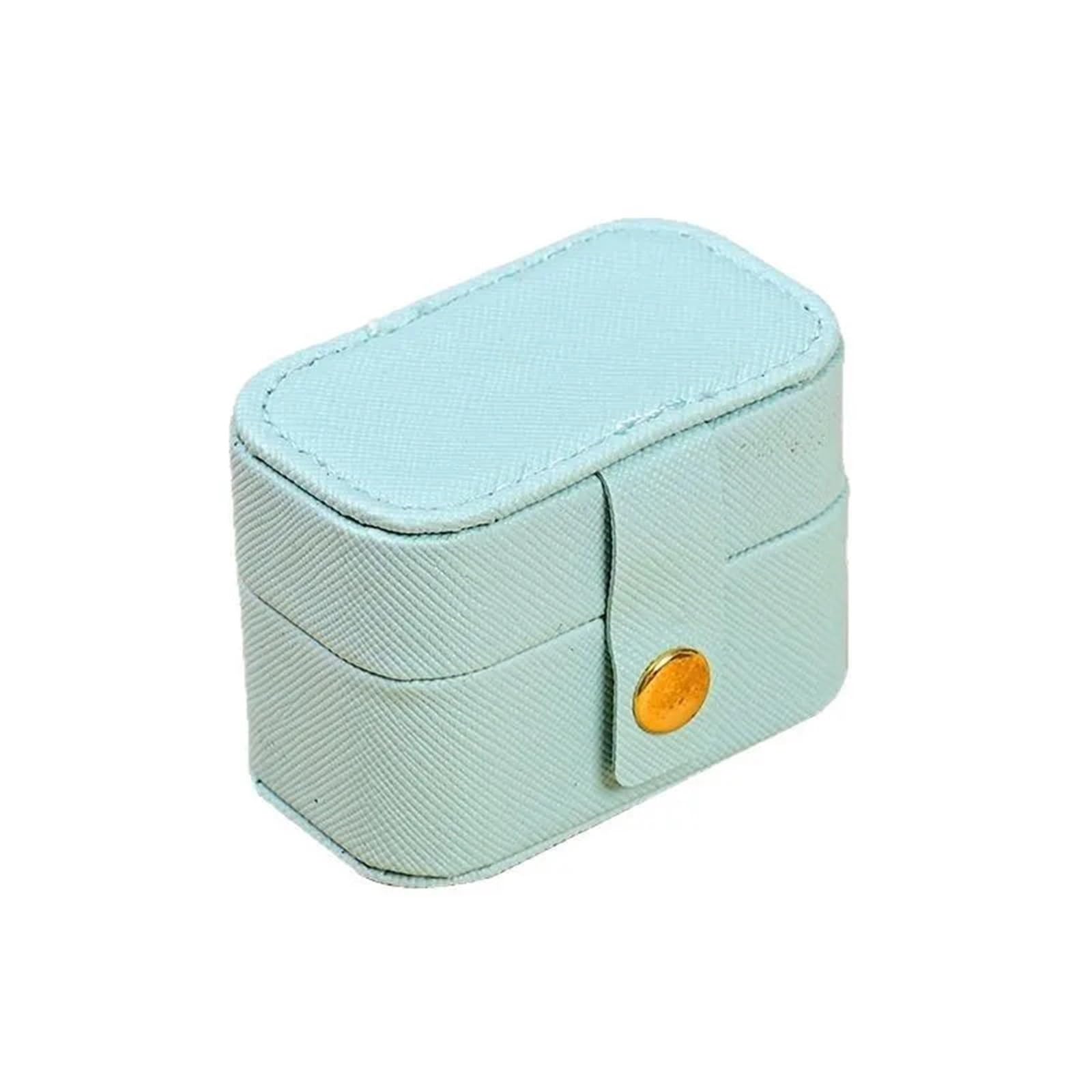 ESTDKMNOS Portable Jewellery Case， Mini Jewellery Box Multicolor Portable Organiser Rings Earrings Necklaces(Blue)
