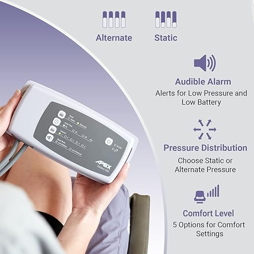 Miniatura 4 de MobiCushion Cojín para silla de ruedas de presión alterna, alivio de almohada neumática para úlceras por presión, reduce la presión en scooters,