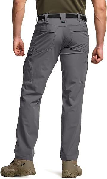 CQR Men's Quick Dry Tactical Pants, Water Resistant Outdoor Pants, Lightweight Stretch Cargo Work Hiking Pants - 2