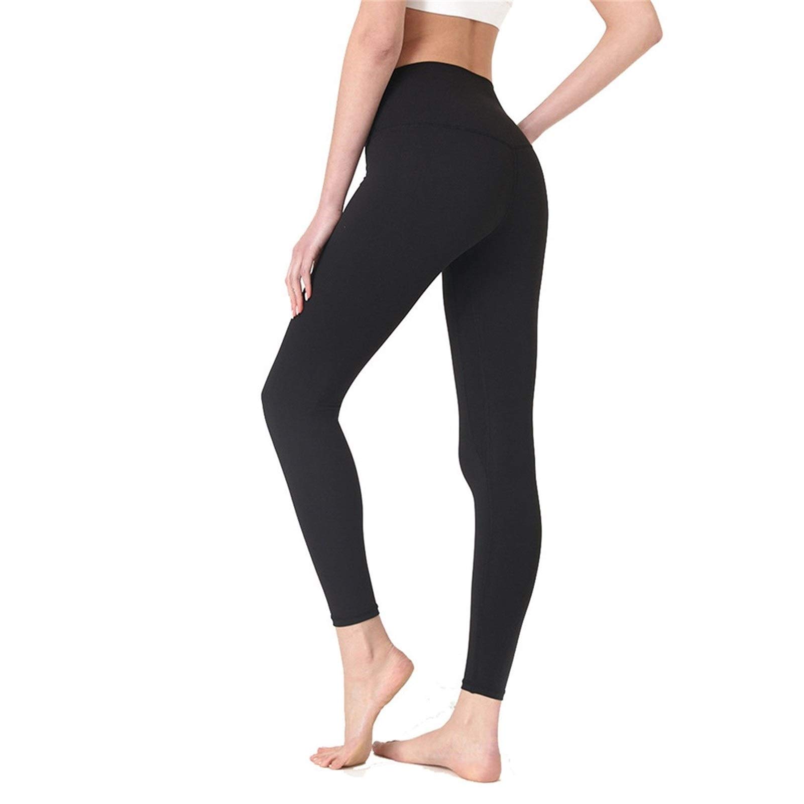 fitness legginsy damskie, Damskie Nagie uczucie Wysokiej talii Legginsy Legginsy Butt Lift Power Flex Slim Jogi Spodnie Aktywne Rajstopy Tummy Control Non See przez rozciągliwe sportowe legginsy do jo