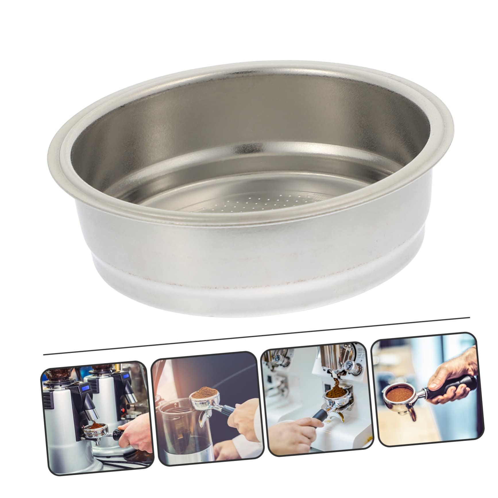 Housoutil 5pcs Coffee Filter Basket for Espresso Machines Durable Stainless Steel Filtration for Coffee Reusable Design for Home and Professional Use