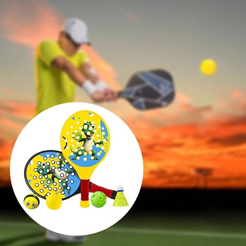 Miniatura 2 de Raquetas de tenis de pádel con mango antideslizante, cómodas con pelotas, raquetas de tenis para actividades deportivas, fiestas principiantes