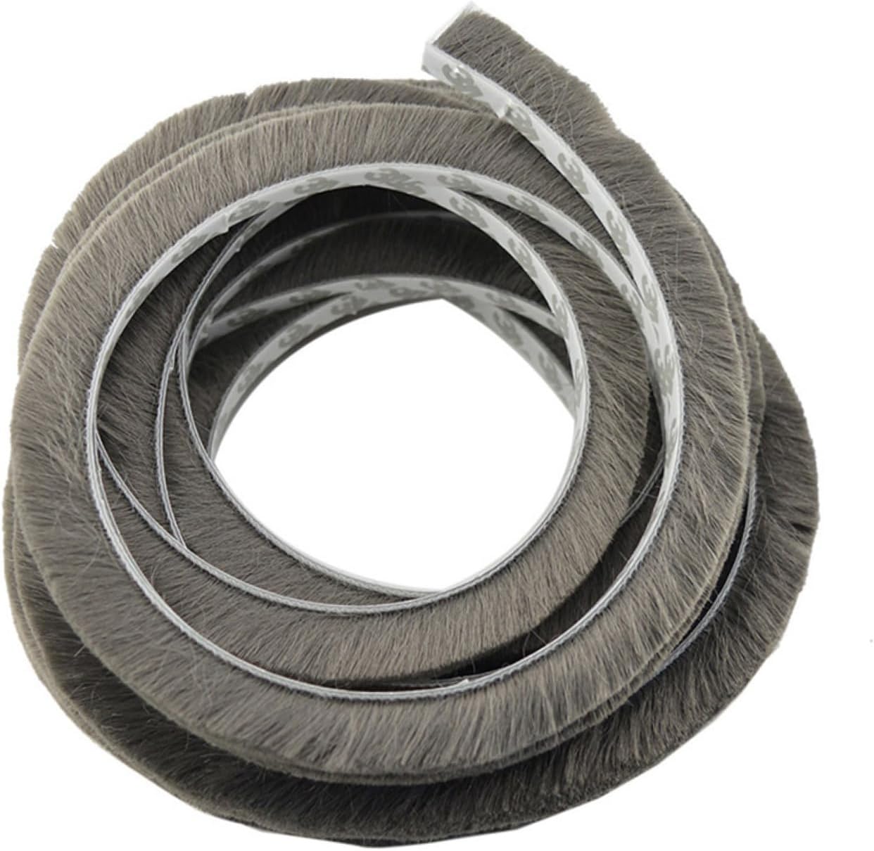 Self Adhesive Door Seal Strip for Soundproofing Grey Weatherstrip for Windows and Doors Thick Design Reduces Noise and Keeps Rooms with Strong Adhesive for Wet Conditions