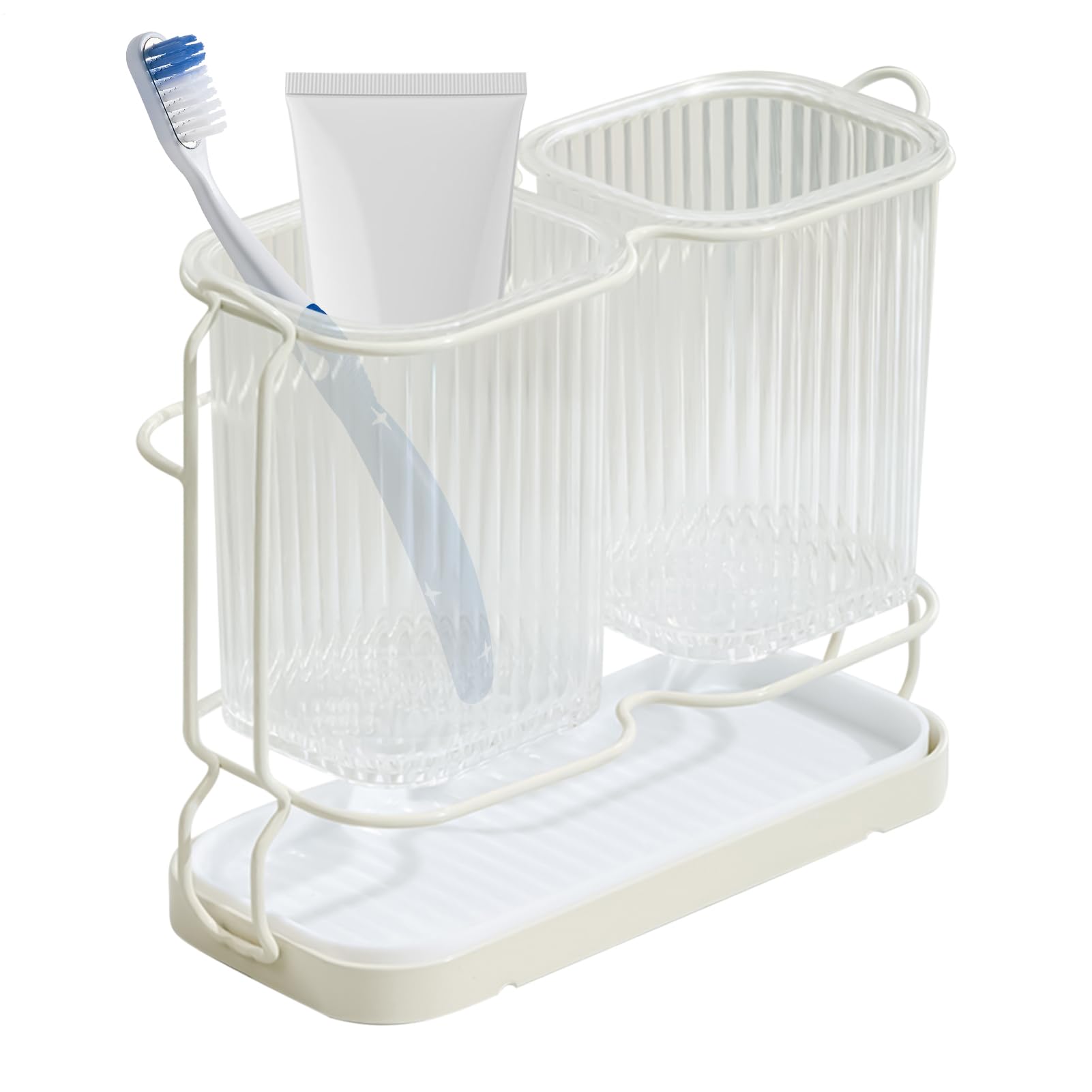 Organisateur de brosse à dents égouttoir amovible pour cuillères et fourchettes
