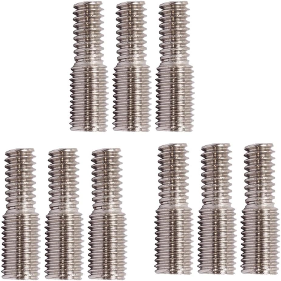 Stainless Steel Double Ended Screws Conversion Bolt 7mm to 6mm Adapter 1/4-20 to 5/16-24 Thread Reducer for Accessory Mounting Hardware Silver Finish Pack of 3 6 or 12(12PCS)