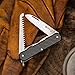 Fox Knives Vulpis FX-VP130-SF5 CF Slipjoint EDC Pocket Knife 5-in-1 Multitool - 2.17in Blade, Hacksaw, Bottle Opener, Can Opener, Scissors, Flat Head Screwdriver - Every Day Carry (Carbon Fiber)