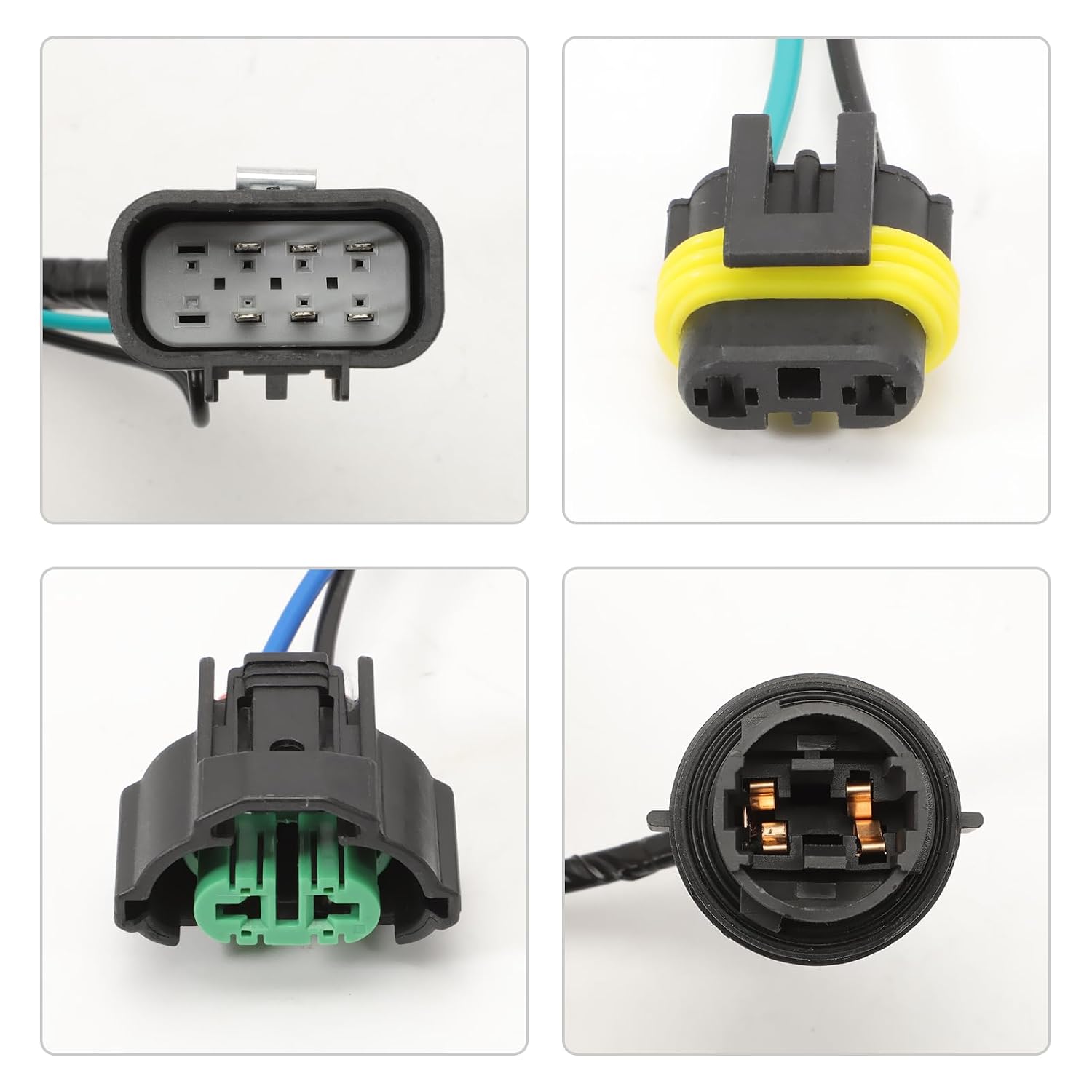 2PCS Headlight Wiring Harness Compatible with Silverado 1500 2500 HD 3500 HD 2008-2014 Headlight Wire Harness Replaces 15841609 25962806 645-745