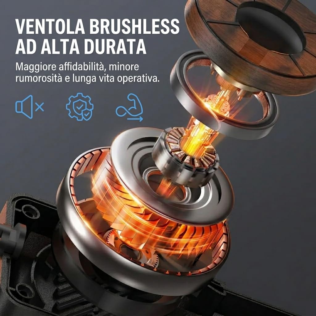 Pistola ad Aria Calda 550W con Controllo PID e Display LCD – Stazione di Saldatura Professionale per Elettronica SMD, 3 Preset, Smart Sleep, Flusso Aria Regolabile