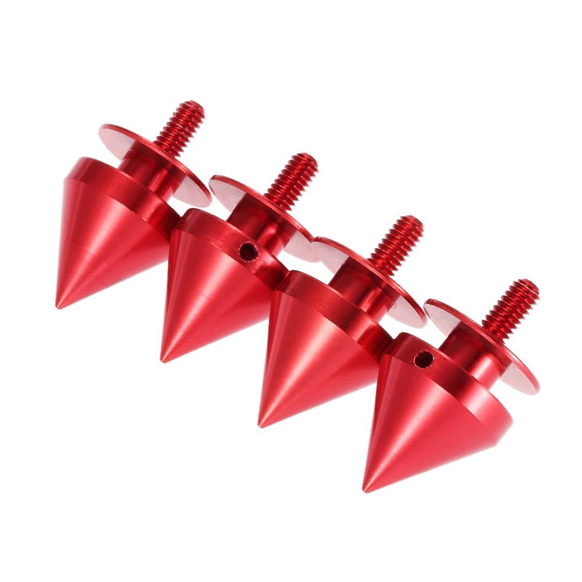 Xotic Tech Spike JDM Style Car Bumpers Trunk Fender Hatch Lids Quick Release Fasteners (Red)