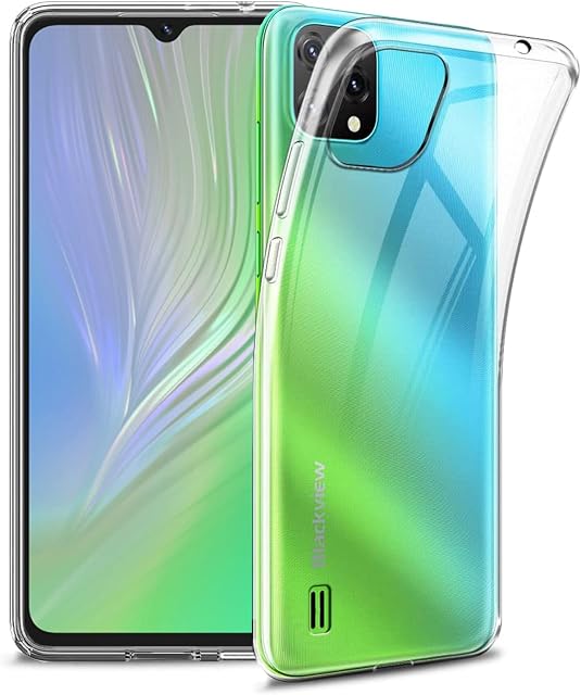 KZIOACSH Case for Blackview A55/OSCAL C60, Ultra Slim Soft Touch Shockproof Transparent Clear Phone Case Durable Full-Body Protective Anti-Scratch Anti-Fall Rugged Transparent Bumper Cover