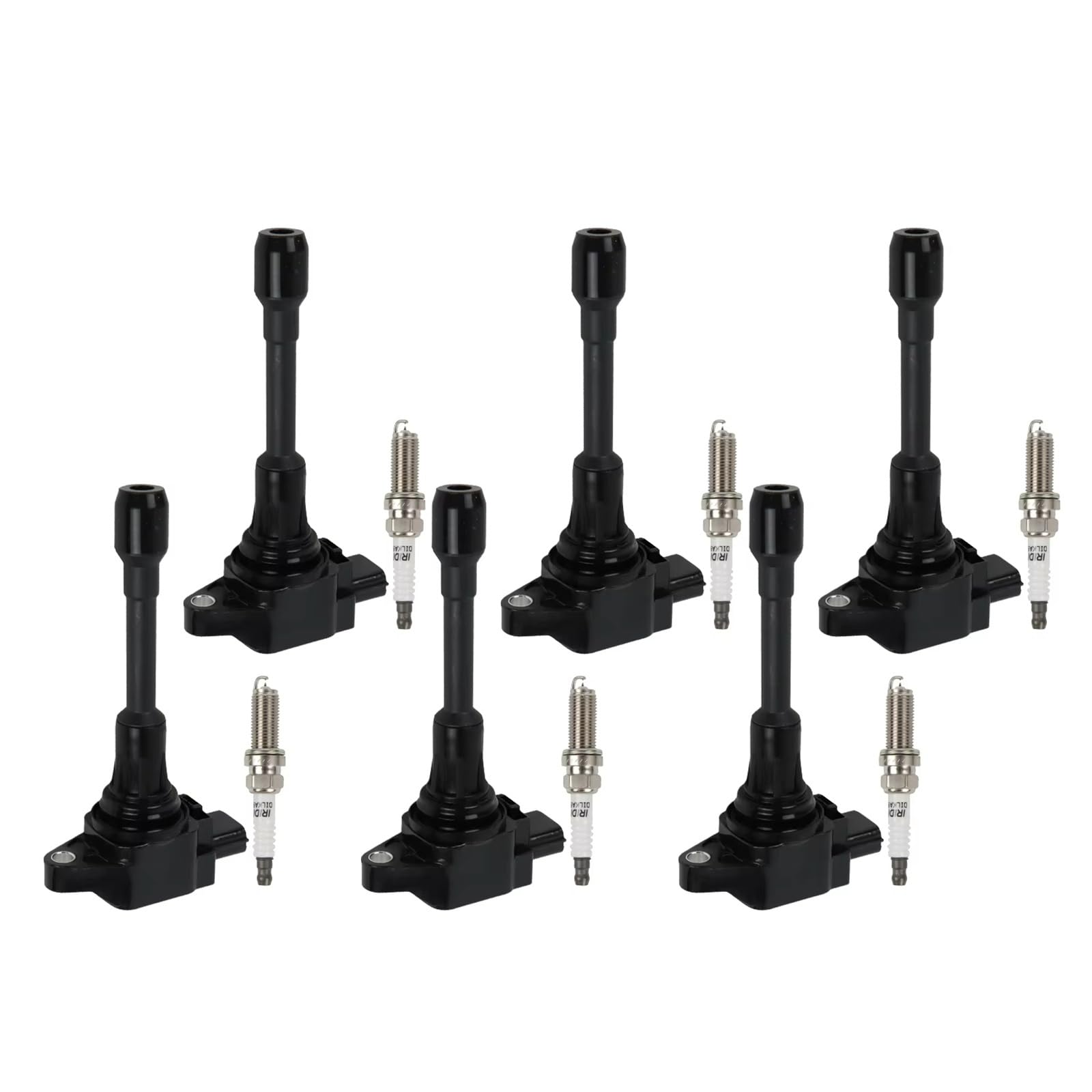 Compatible Con Nissan Para 370Z V6 3.7L 2009-2020 6 Piezas Paquete De Bobina De Encendido Juego De Bobinas De Lápiz Pieza De Repuesto UF617 22448EY00A DF8H11B Bobinas Encendido