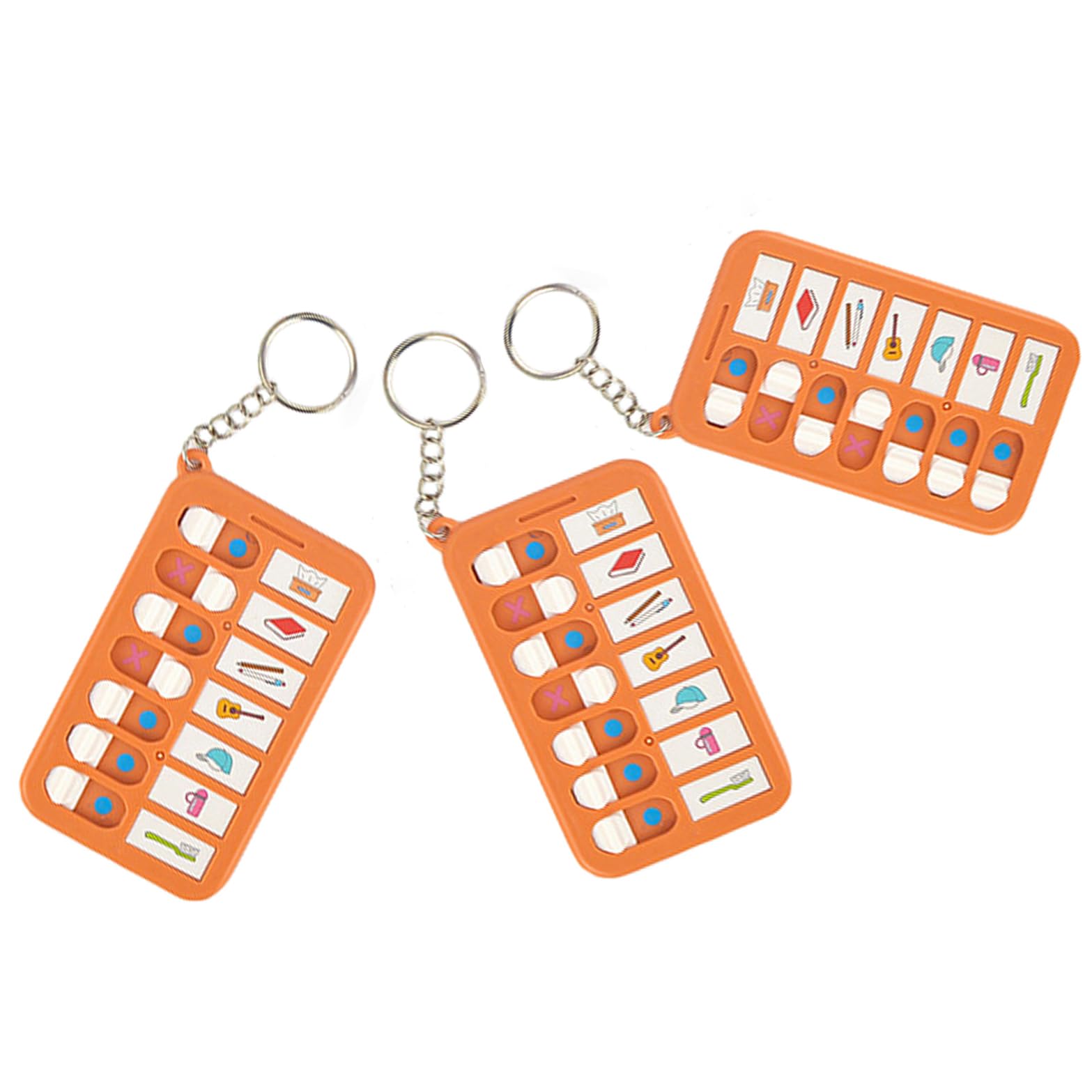 ZBJBinCH Adhd Tools Portable Visual Schedule, Reminder Board for the Elderly, Creative School Bag Pendant Detachable Daily Task Planning Pad for Helping Acquire Good Habits 3 Pcs