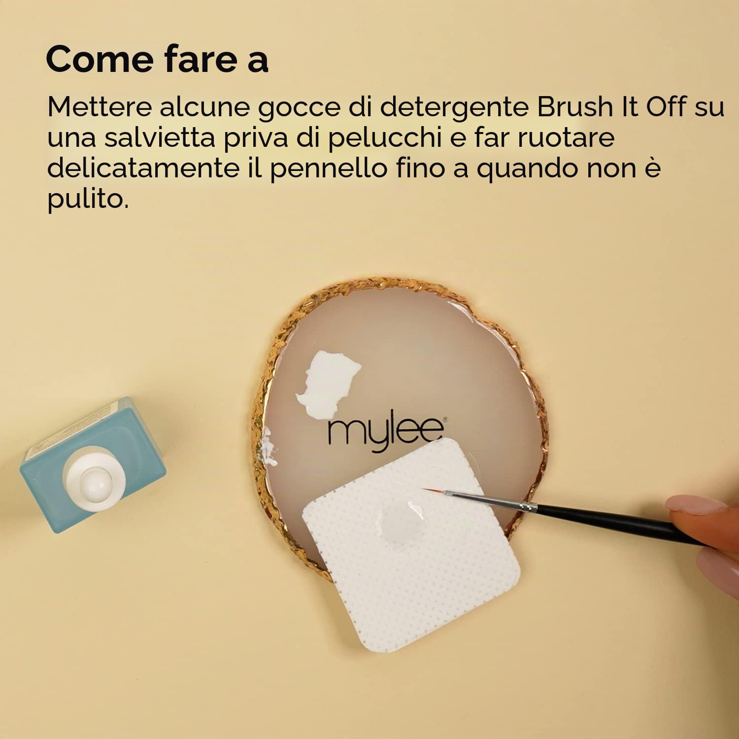 Brush It Off: Gel Detergente Professionale per Pennelli per Nail Art - Soluzione per Pulizia con Detergente Trasparente, Vegano e Senza Alcool