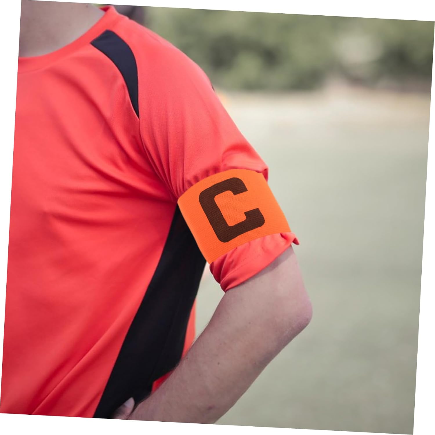 Team Visibility 2 Color Football Captain Armband Elastic Captain's Band for Soccer Football