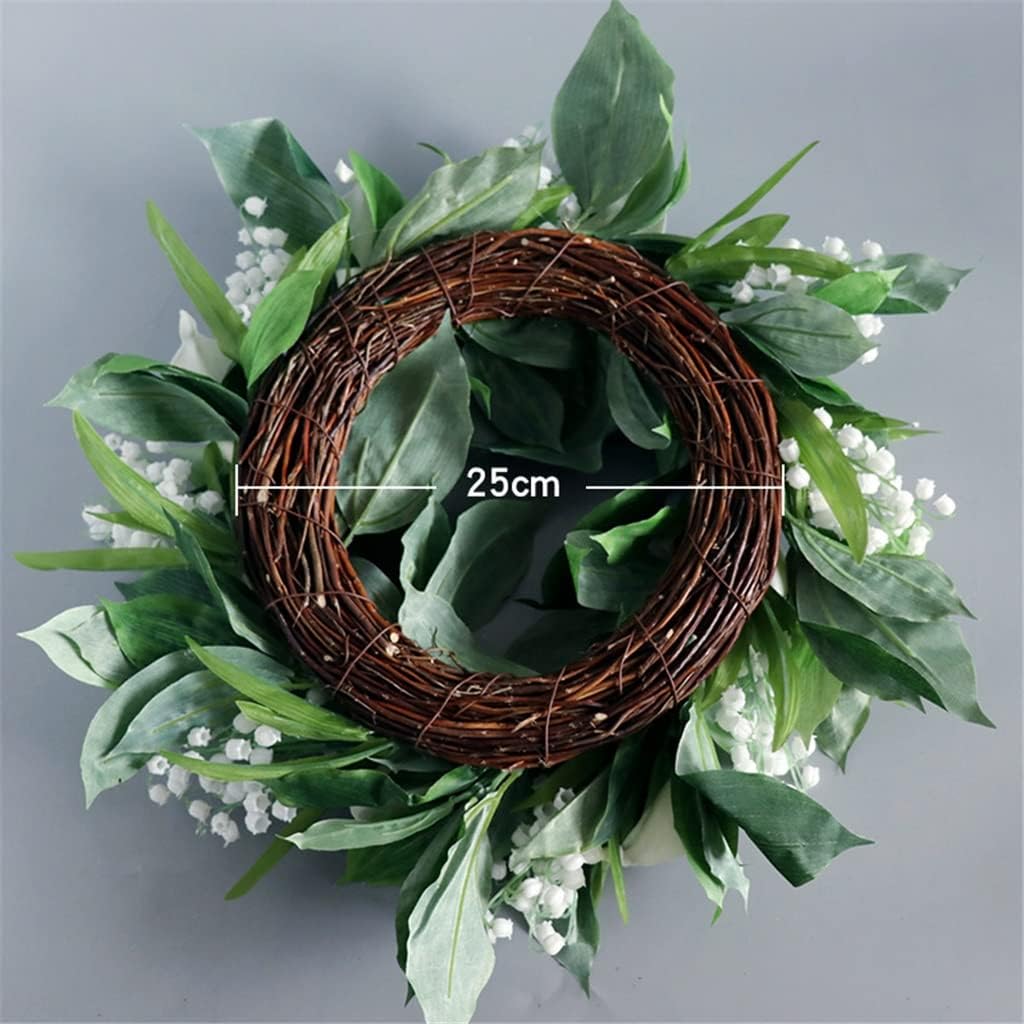 Simulated Calla Lily Wicker Garland Spring Home Door Hanging Wall Decoration Garland Wedding Decoration