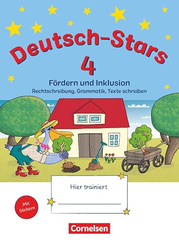 Deutsch-Stars - Allgemeine Ausgabe - 4. Schuljahr: Fördern und Inklusion - Übungsheft - Mit Lösungen