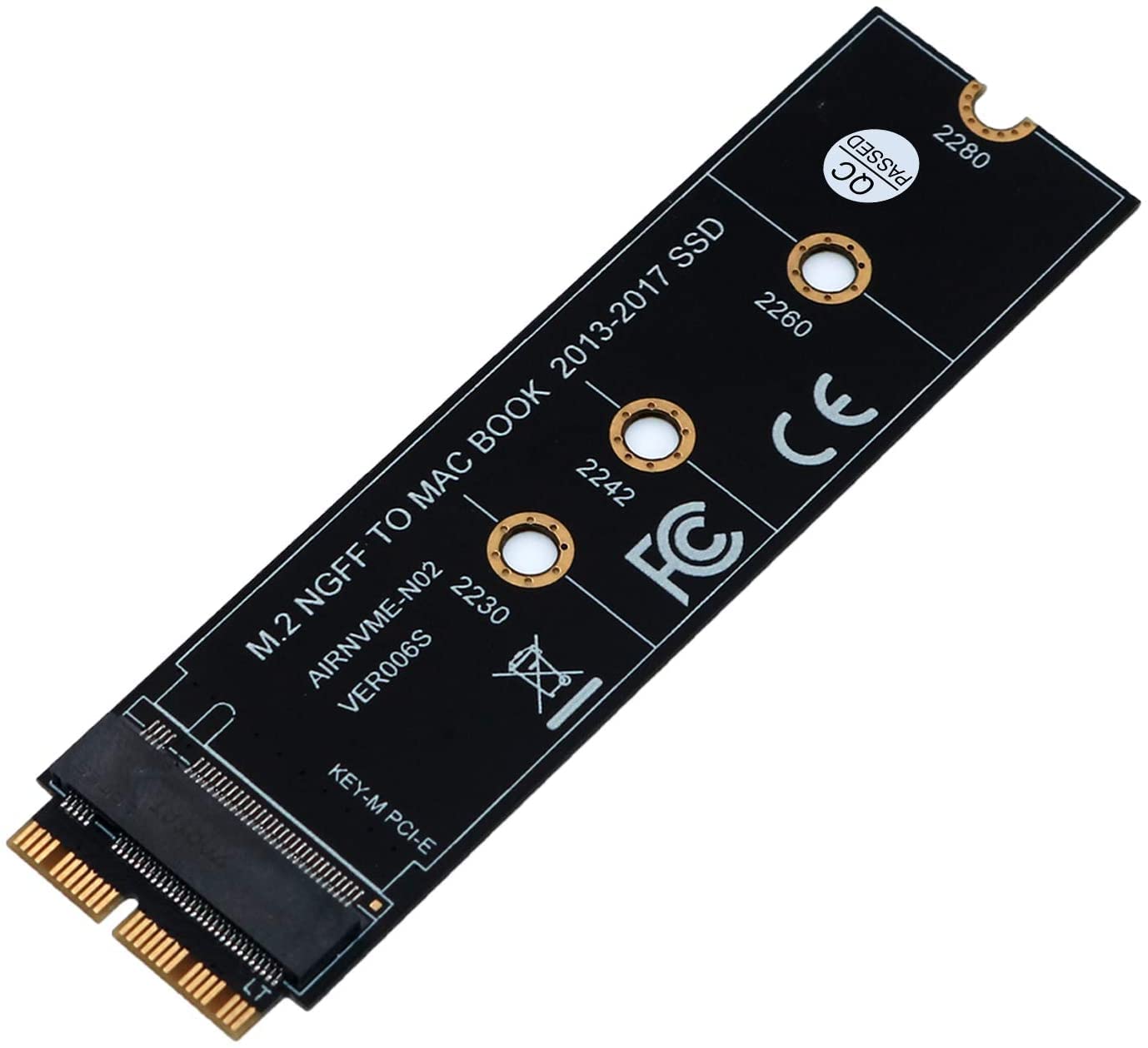 MICROWARE M.2 Nvme Ssd Convert Adapter Card Enclosure Casing For Upgrade Macbook Air (2013-2017), USB C-image-2