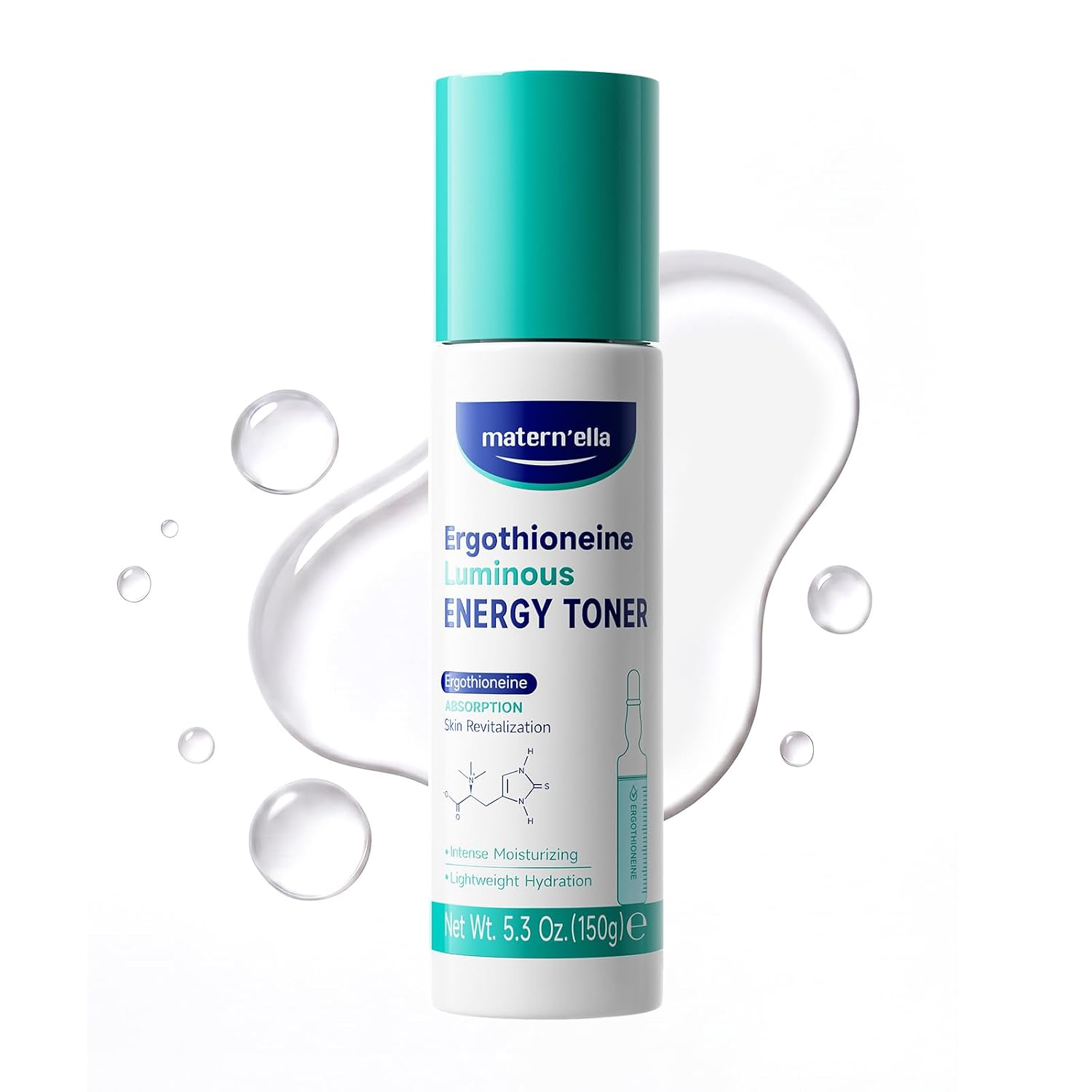MATERN'ELLA Ergothioneine Luminous Energy Toner, Hydrating Radiant, 5.3 Oz