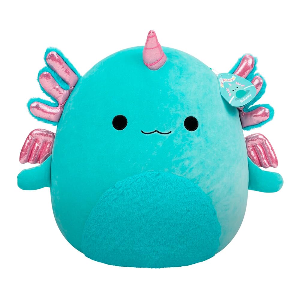 Squishmallows Oryginalny 40 cm Bellamy the Teal Axolotl Alicorn