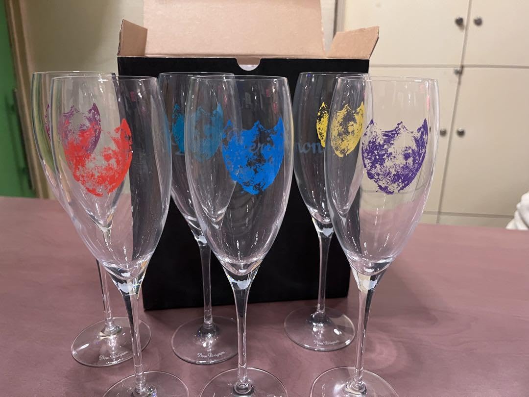 ドンペリシャンパングラス6脚セットアンディーウォーホル限定品