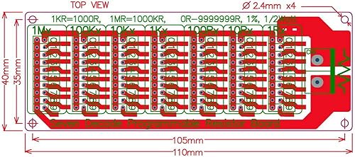 Miniatura 5 de Electronics-Salon 1R - 9999999R Tablero de resistencia programable de siete décadas, paso 1R, 1%, 1/2 vatios.