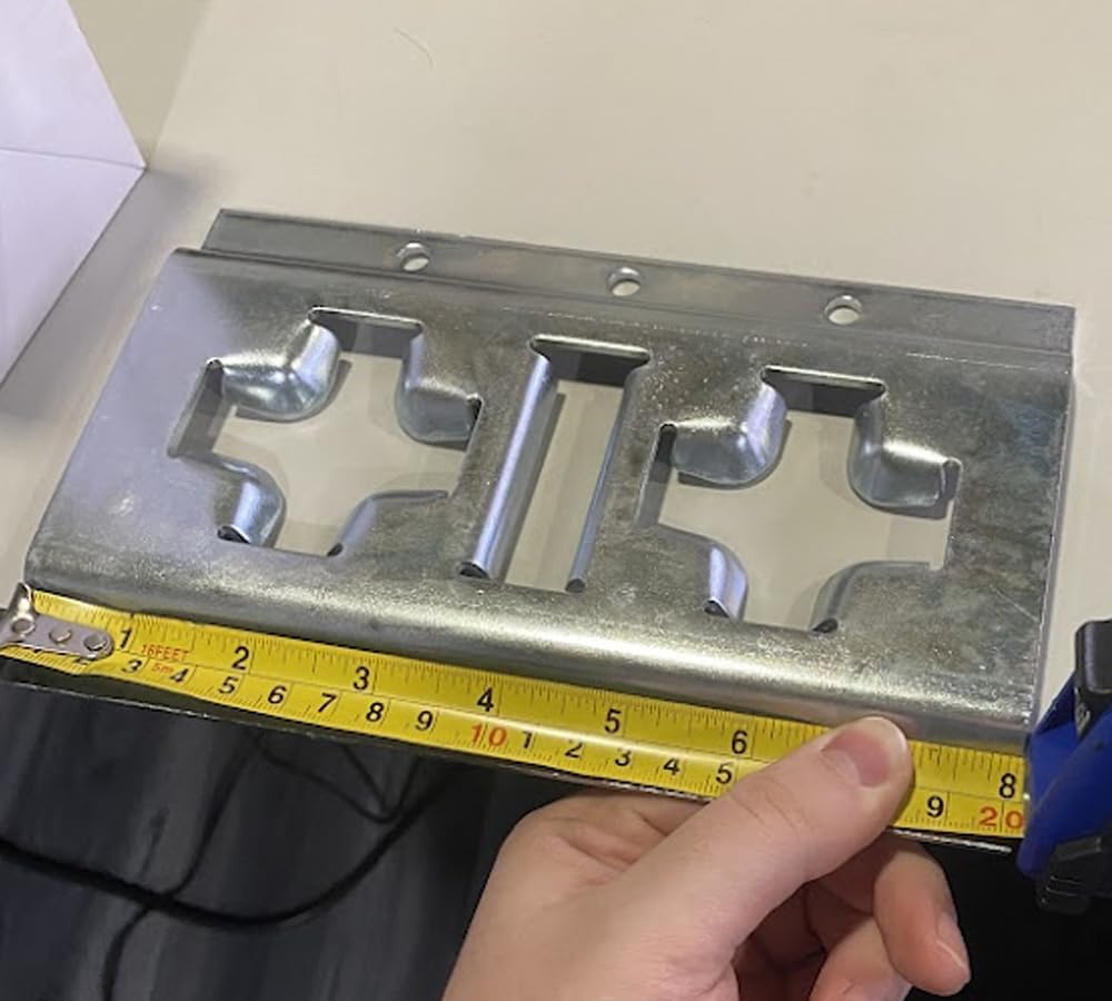 Mytee Products 8'' X Track Tie Down Rail, ETrack Rail with Horizontal & Vertical Slots, Galvanized Finish - 12 Gauge Steel, Allows use of E-Track Straps in Horizontal or Vertical Alignment - 8 Pack