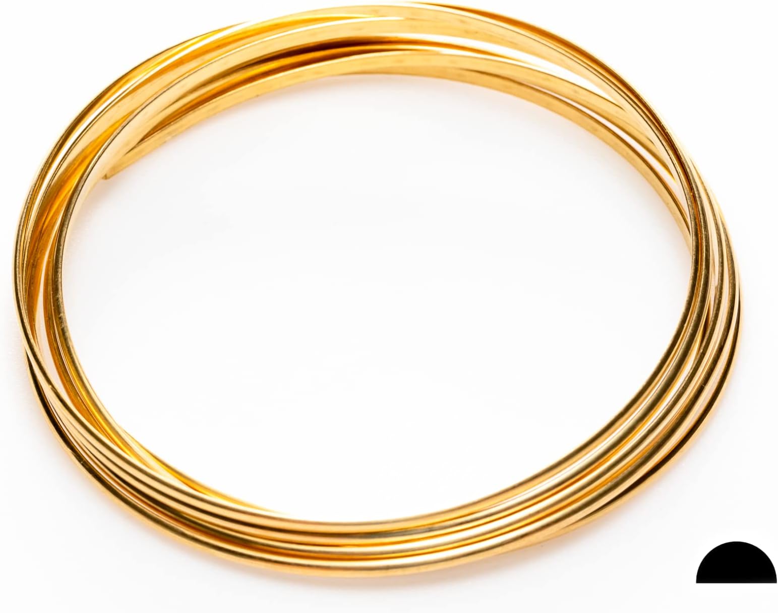 12 Gauge, Jeweler's Brass Wire, Red Brass, Half Round, Dead Soft, CDA #230-5FT by CRAFT WIRE