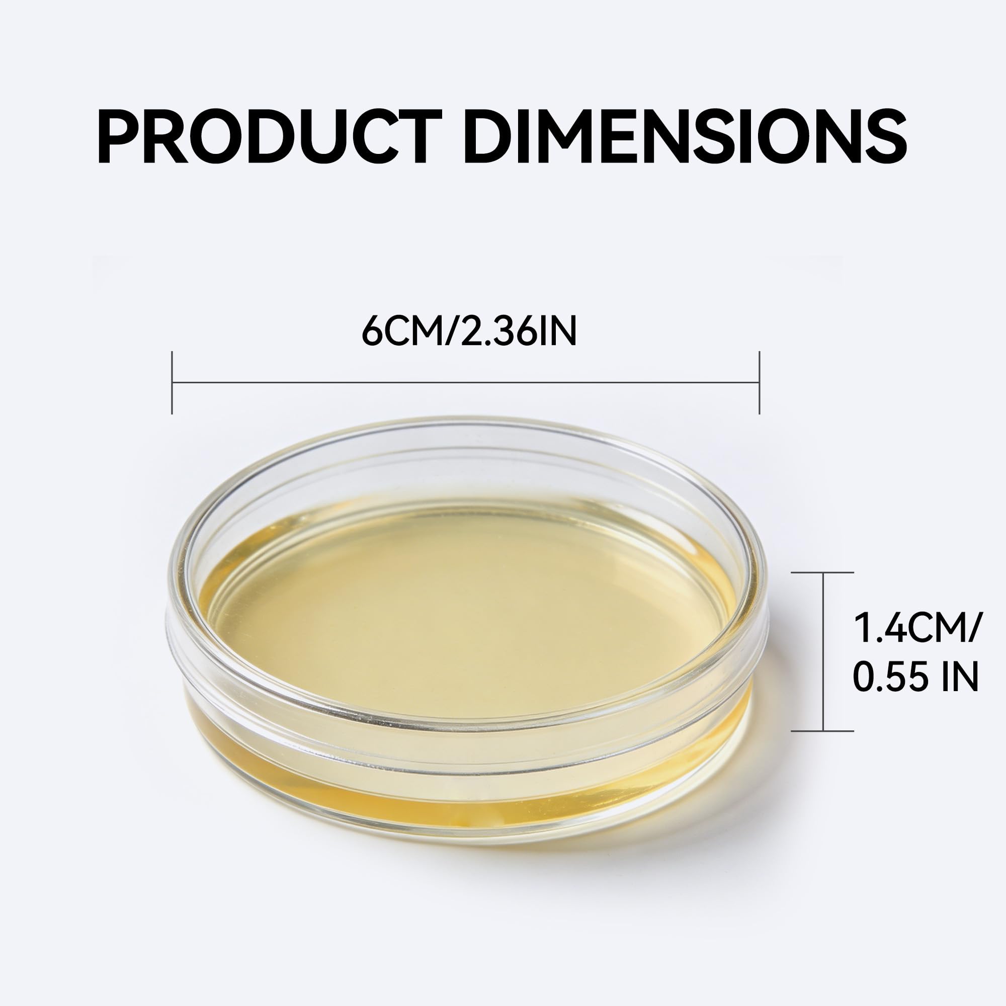 Nutrient Agar Petri Dishes Science Project Kit | Wstępnie nalane talerze agarowe i waciki bawełniane do eksperymentów naukowych, zestaw do nauki o bakteriach, szczelny oddzielnie (30)