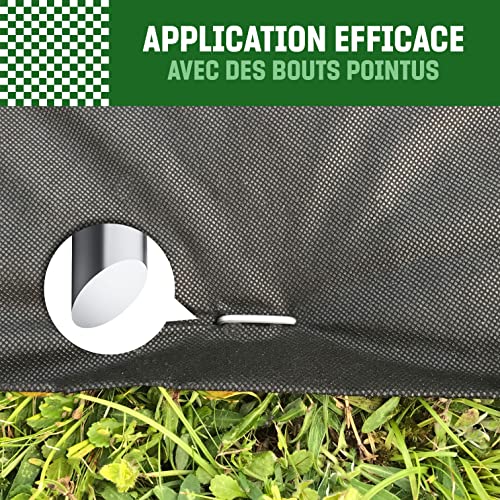 GardenGloss Agrafes de Sol en Acier INOX (100 Pièces) - 150 x 25 mm, Ø 3 mm – vue 6
