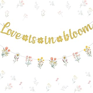 Love is in Bloom Bridal Shower Decorations Banner, Floral Flower Themed ...