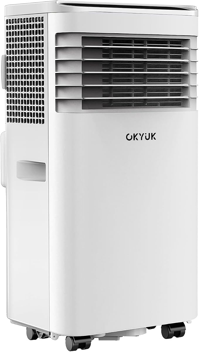 OKYUK Aire acondicionado móvil 7000 BTU con manguera de esca