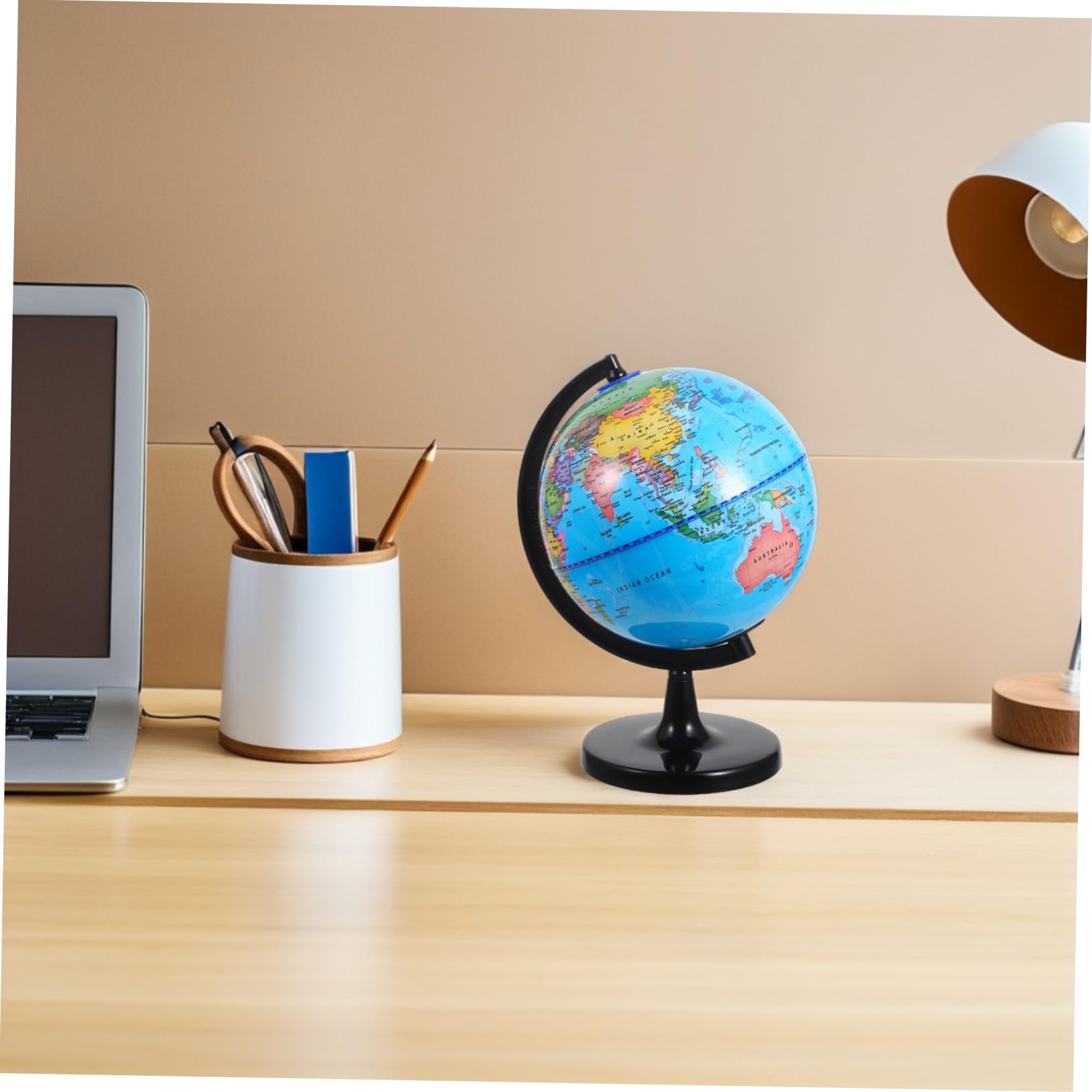 Didiseaon Globo Terráqueo Educativo para Escritorio Compacto y Resistente con Base Estable y Rotación para Enseñanza Aulas y Aprendizaje Infantil Casa