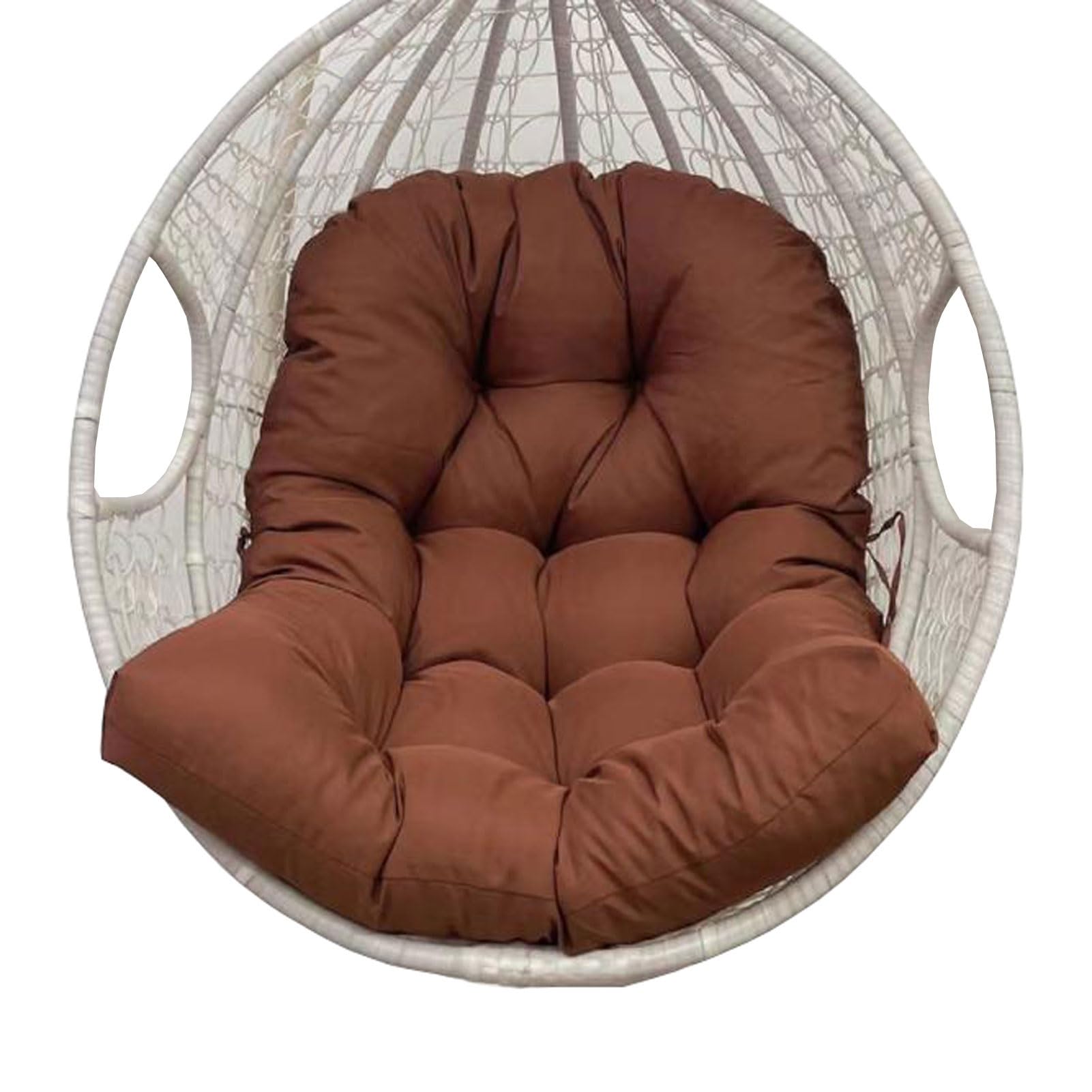 Yahbrra Swing Chair - Patio Hanging Egg Chair Recliner for Indoor & Outdoor Use (Brown, 120*80cm)