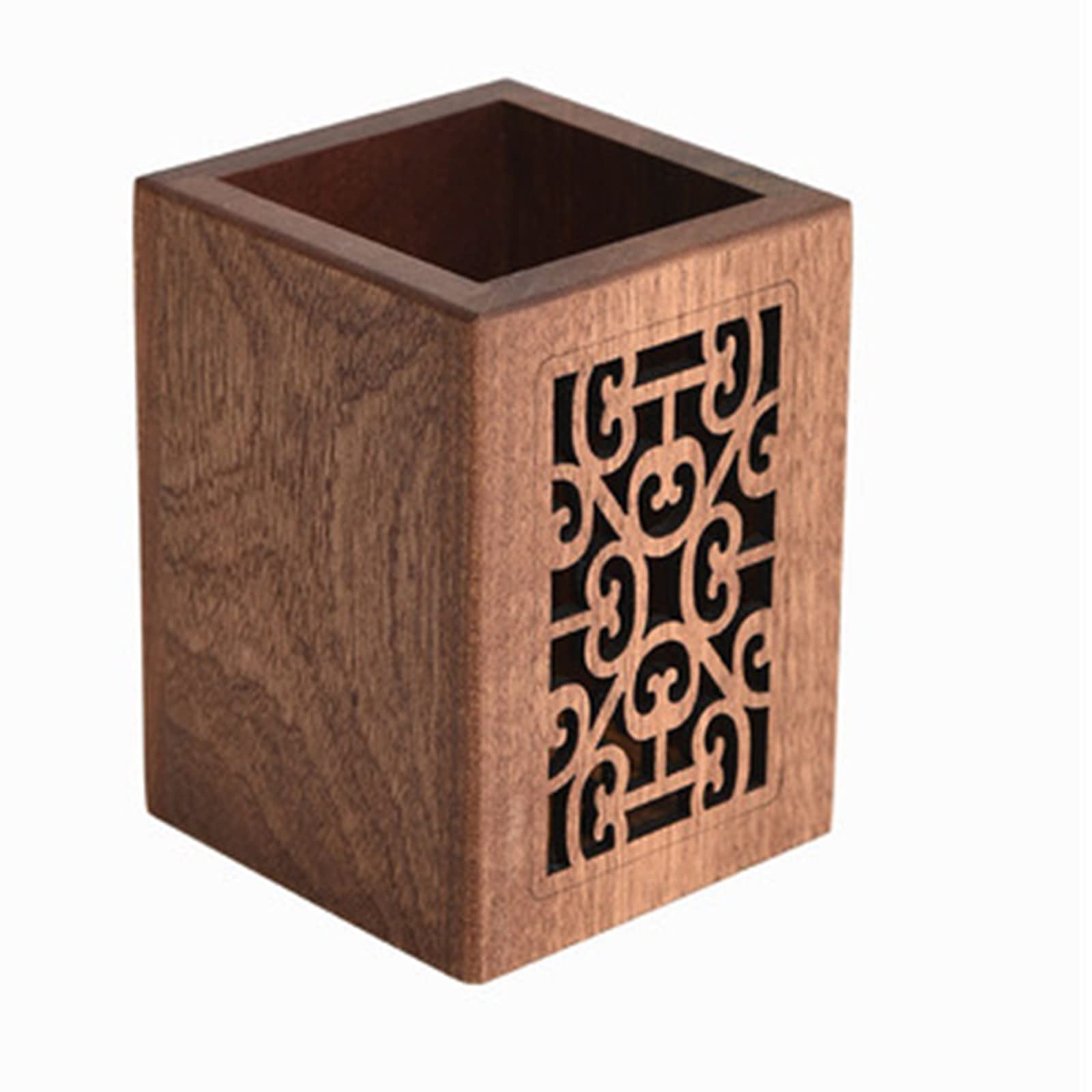 DUMRALBQE Wooden Pencil Pot Wooden Pen Holder Desktop Storage Box Simple Office for Home Office