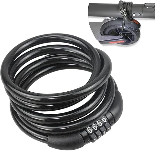 Seway Cable de bloqueo de scooter para Xiaomi Mijia M365 ES Series Segway Ninebot cerraduras de combinación de bicicleta bloqueo de cadena en