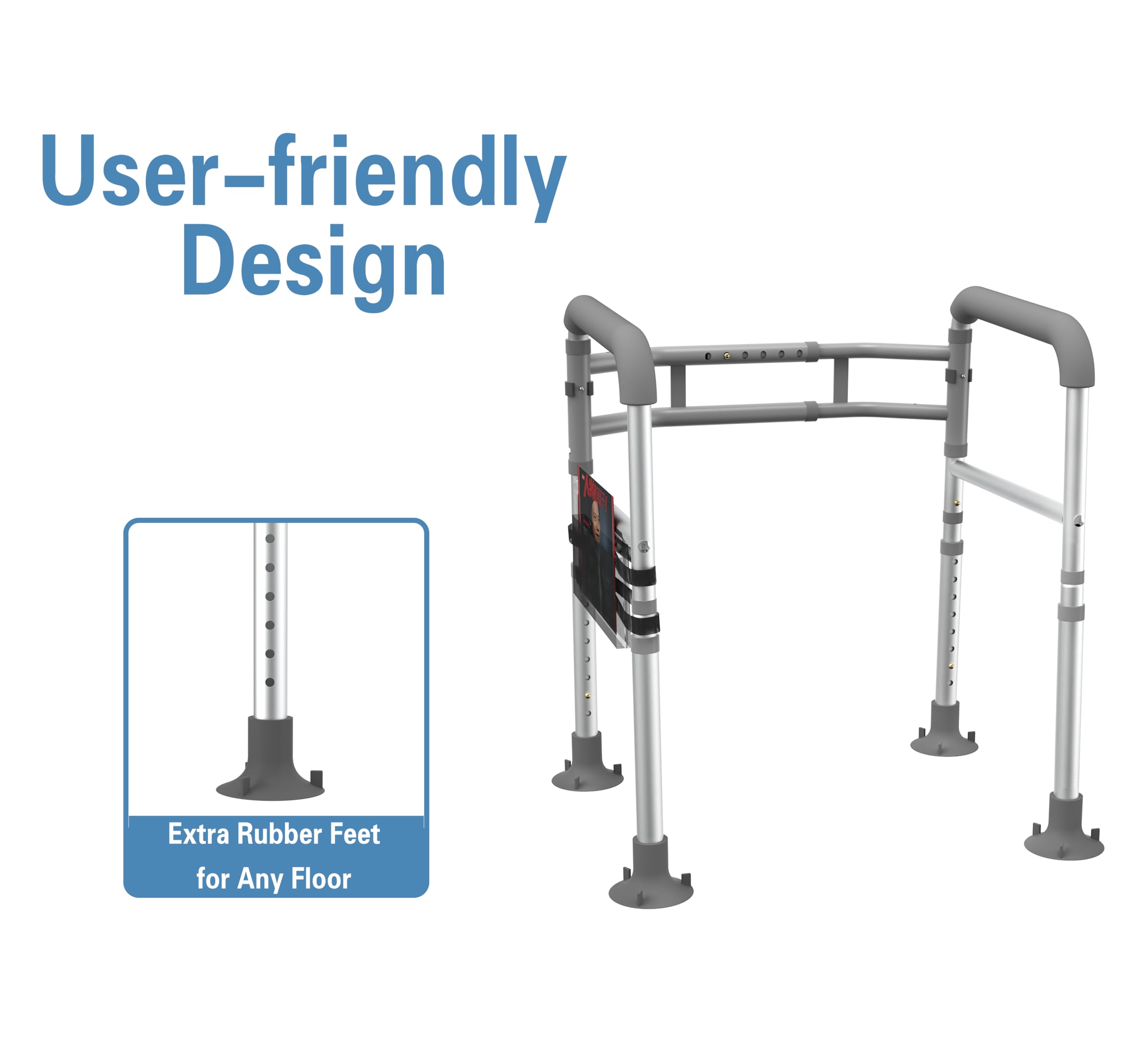 Snapklik.com : Delog Toilet Safety Rails, Adjustable Toilet Safety ...