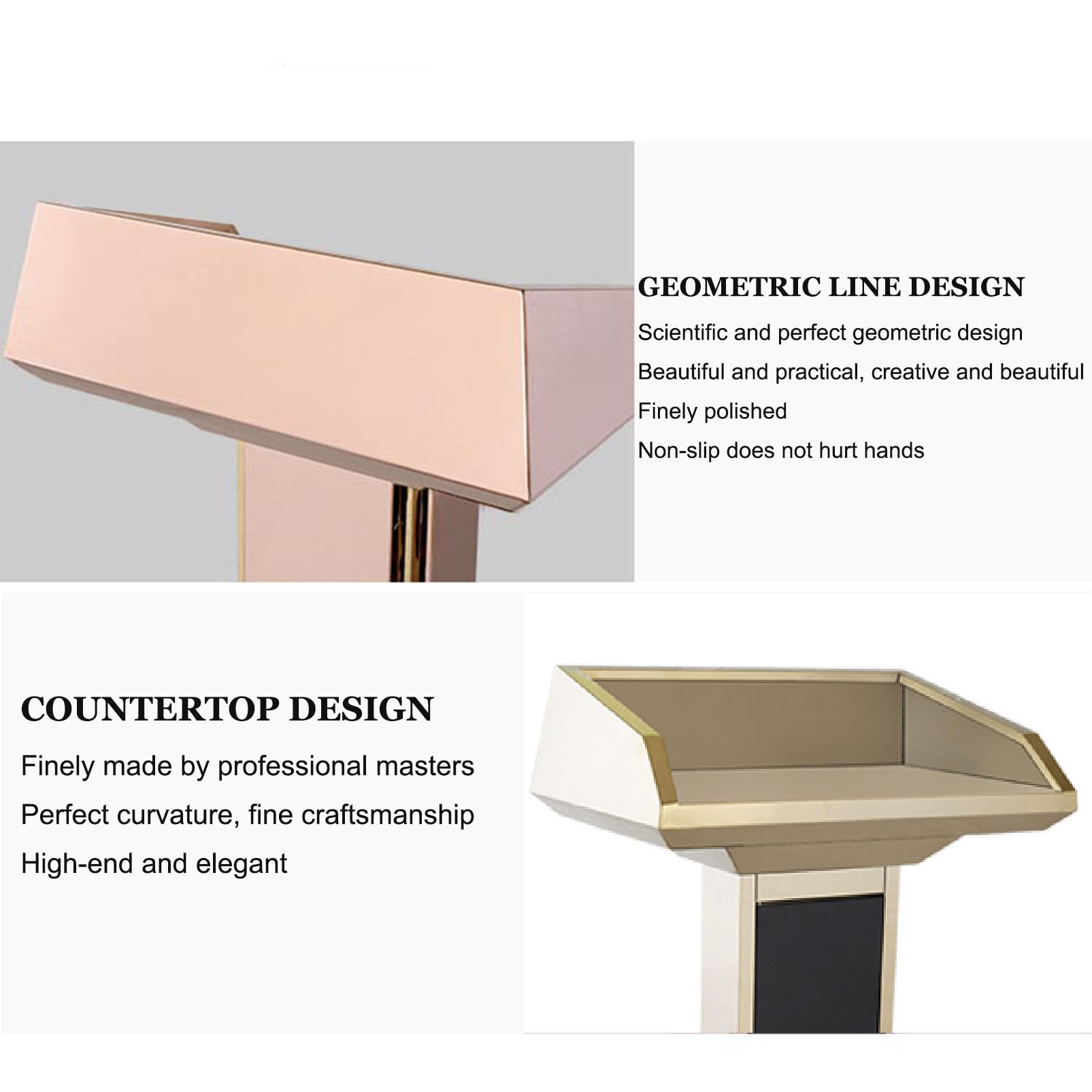 Generico Leggio Regolabile in Acciaio Inox per conferenze, uffici ed Eventi, Supporto Portatile per Parlare in pubblico, Altezza Regolabile, Design Elegante per Presenta