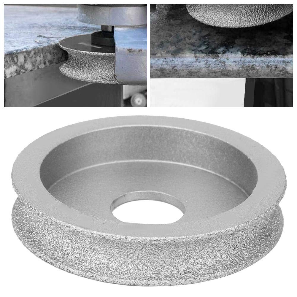 Meule Diamantée, Meule en Pierre Meule Diamantée Brasée Meule Abrasive Concave Meule Poncage pour Verre Céramique Pierre Carbure Béton Marbre Granit Brique Maçonnerie(Concave grinding wheel 1.0)