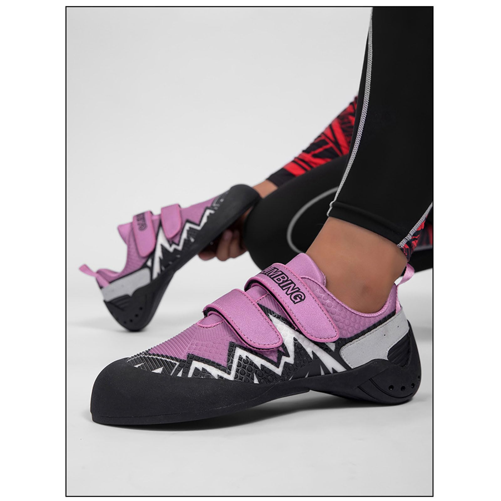 Scarpe da Arrampicata Unisex-Adulto,Scarpette da arrampicata antiscivolo per Uomo e Donna,Traspirante Scarpette da arrampicata compatte,per Principianti Giovani Scarpette da arrampicata indoor