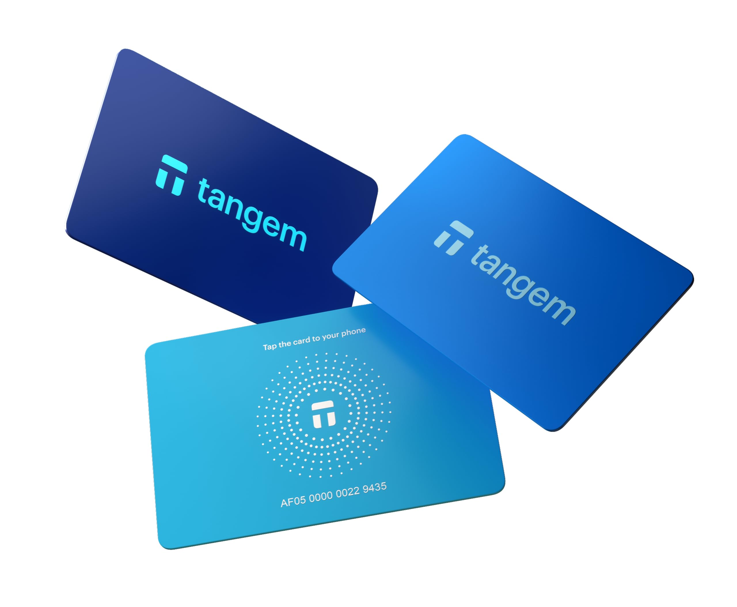 TANGEM Crypto Wallet 3er Pack - Trusted Cold Storage Hyperblue