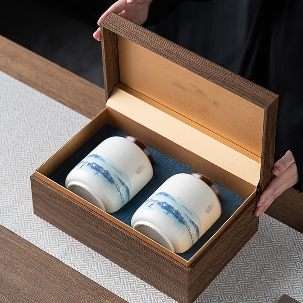 Pojemniki na herbatę do herbaty sypkiej vintage słoik na herbatę, ceramiczny pojemnik na herbatę, słoik Longjing zielona herbata czarna herbata uniwersalny ceramiczny hermetyczny pojemnik na