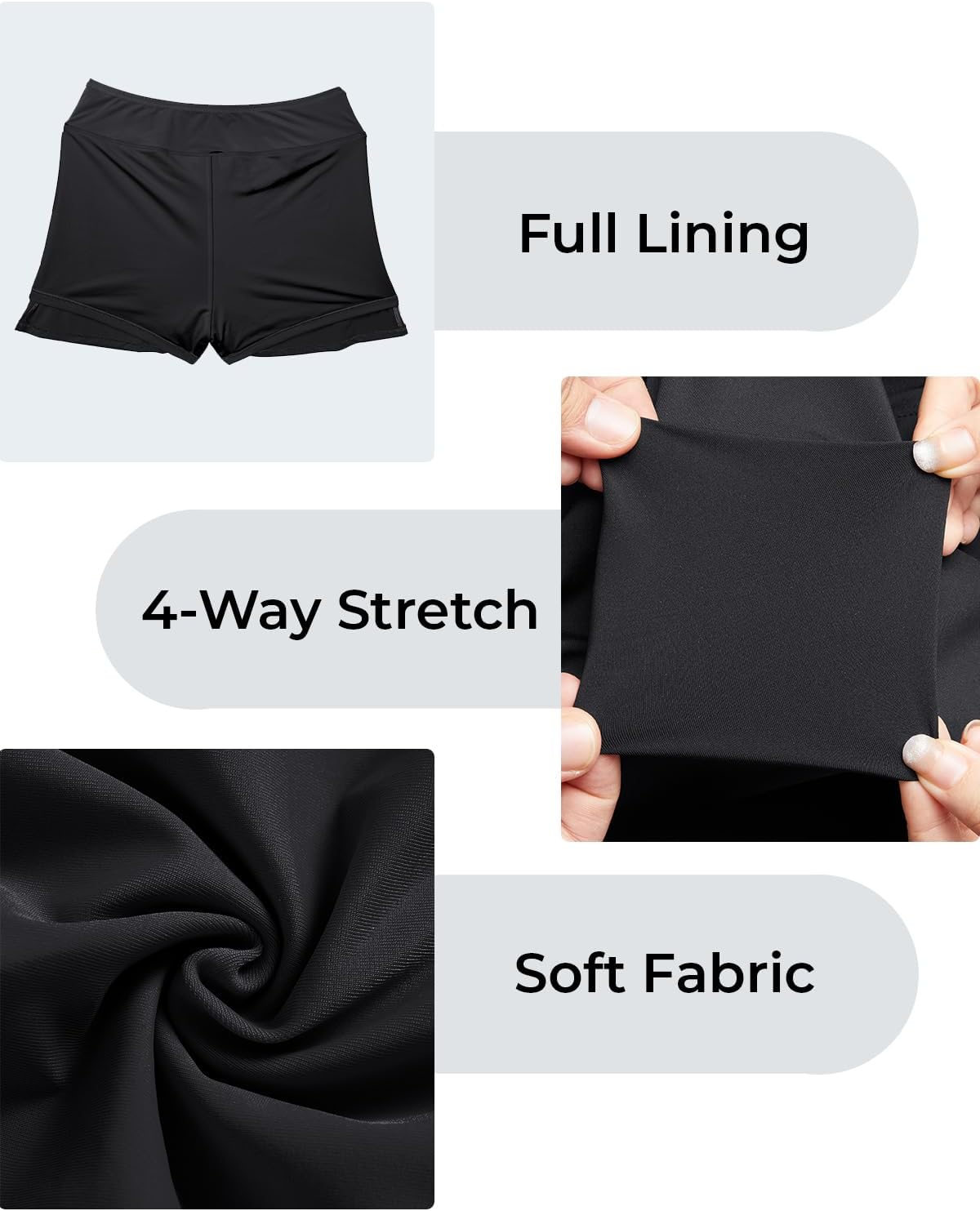 Womens Mid Rise Swim Skirt - Bathing Suit Skirt with Built-in Shorts Split Skort Swimsuit Bottoms Swimwear 2025 - Image 7