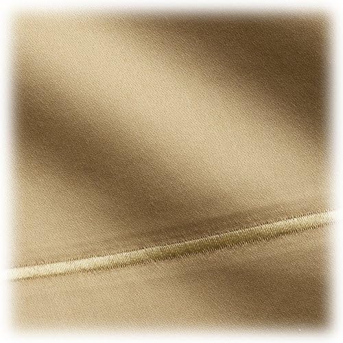 Elite Home Renaissance 600-Thread-Count Cotton Sateen Queen Sheet Set, Cafe