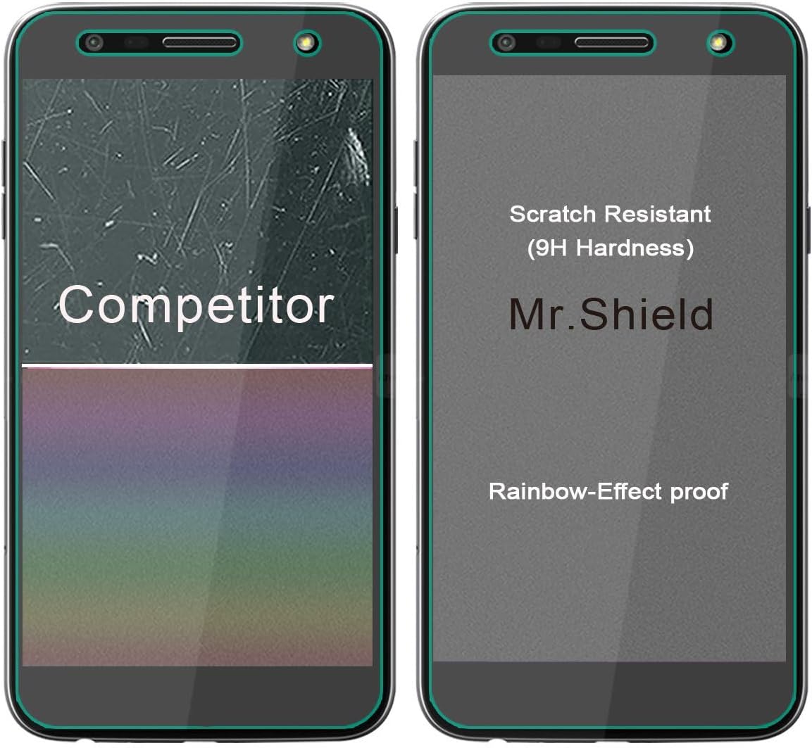 [5-PACK]- Mr.Shield Designed For LG X Charge [Tempered Glass] Screen Protector [0.3mm Ultra Thin 9H Hardness 2.5D Round Edge] with Lifetime Replacement
