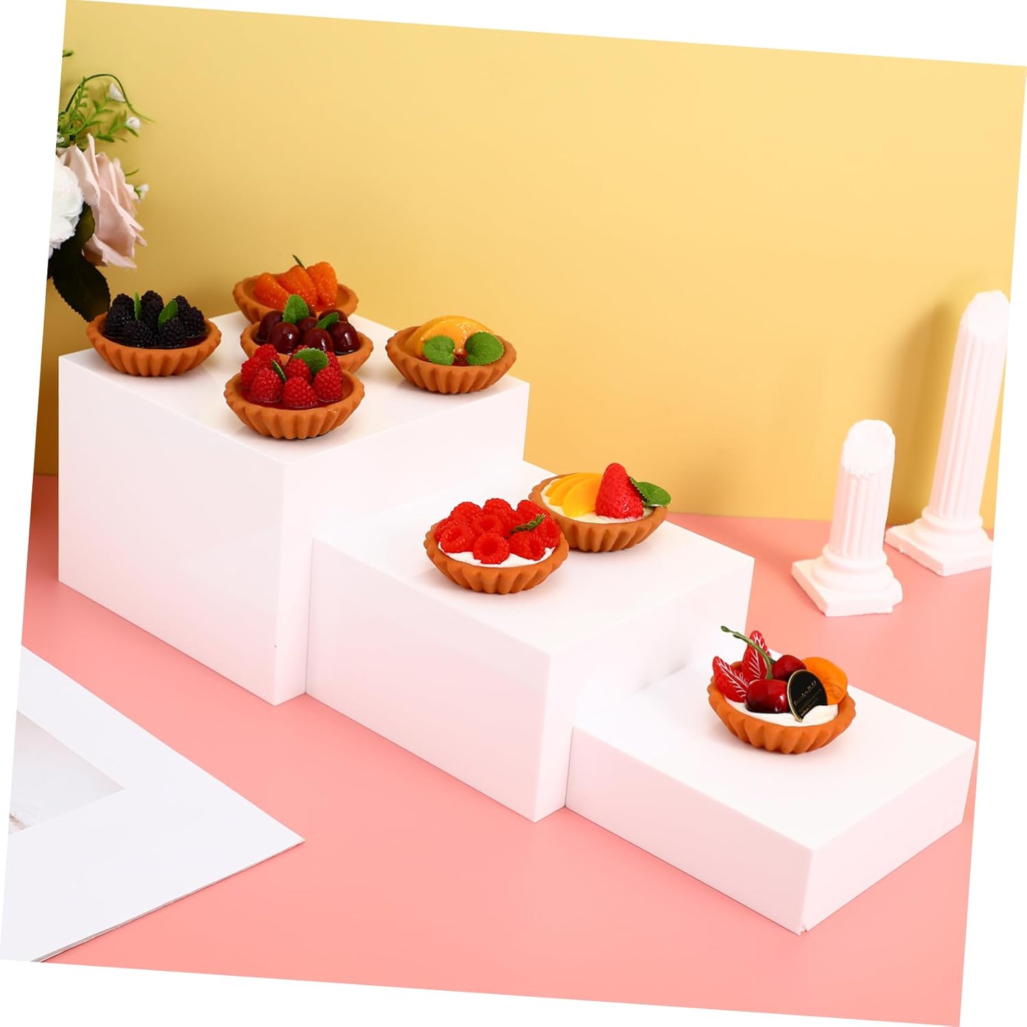 Cabilock 1Set Food Risers Buffet Display Stands for Desserts Cupcakes Appetizers Versatile Space Saving Cake Display Rack for Parties Weddings Events