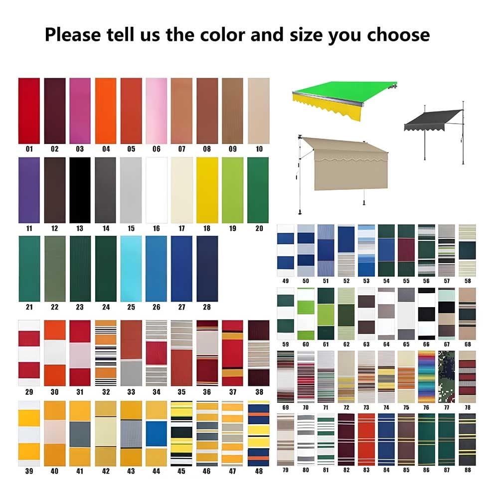 Générique Toile de Remplacement pour Store banne à Rayures Jaunes, Tissu de Protection Solaire extérieure en Polyester pour terrasse, Jardin, fenêtre(400x200cm)