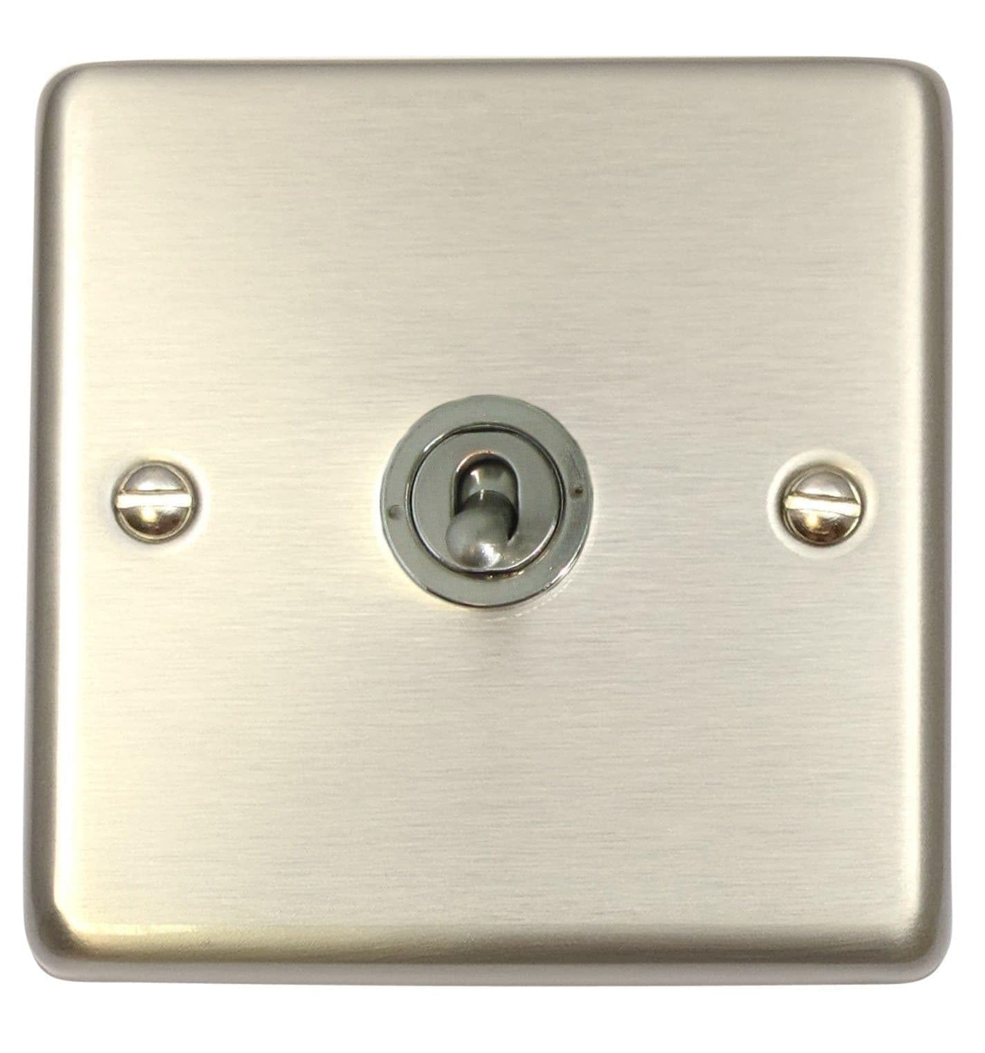 G&H Brassware CSS281 Brushed Steel Toggle Light Switch 2-Way 1 Gang