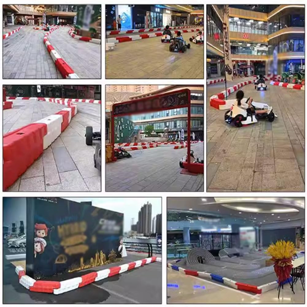 Go Kart Bahn Zaun, Go-Kart-Bahn Startbahn Wassergefüllter Zaun für Kinder Und Erwachsene, Schwere Drift Feld-Sicherheitsgeländer, Freie Spleißung Kombination ( Farbe : Gelb , Größe : 1000x200x250mm )